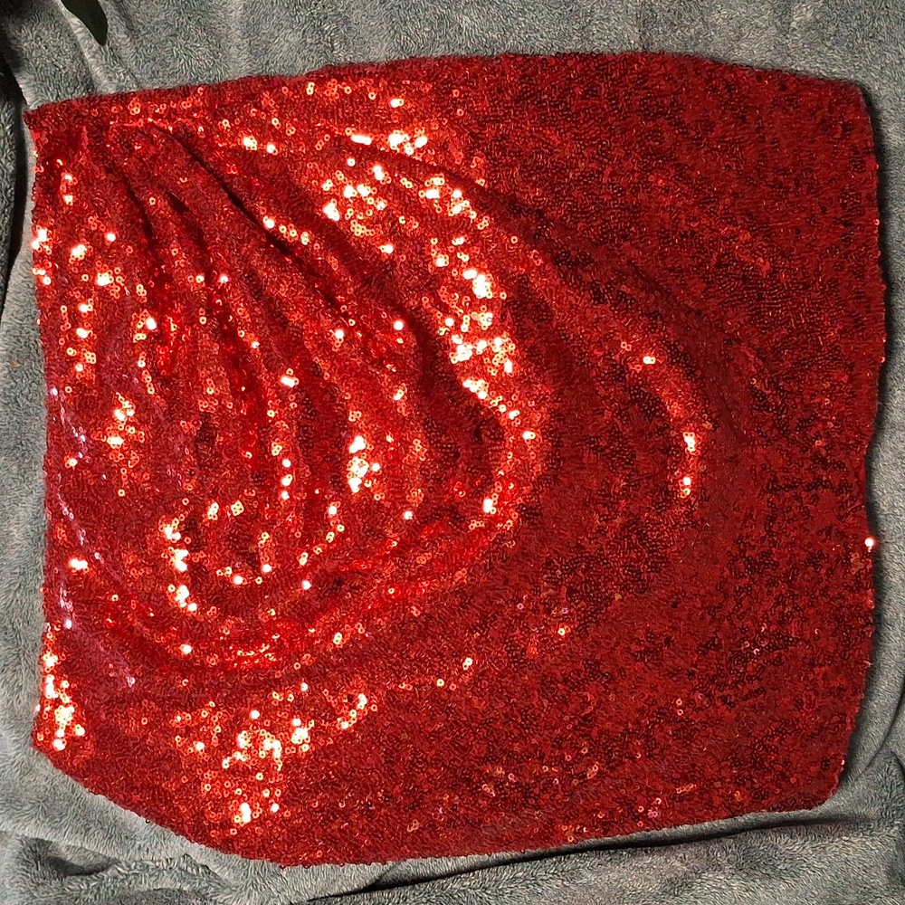 AKIRA Dazzling Red Sequin Mini Skirt